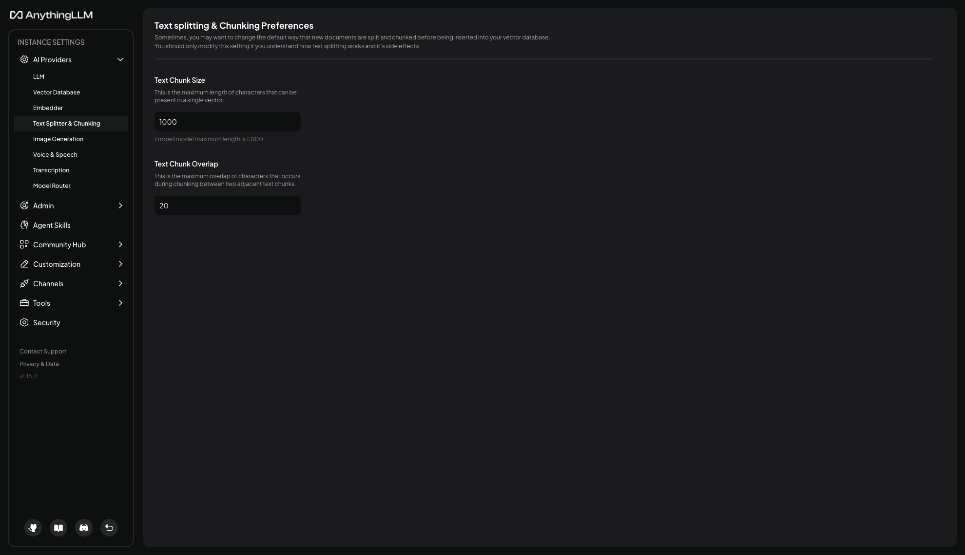 Text Splitting and Chunking Preferences