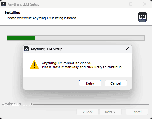 AnythingLLM Windows Installation Error